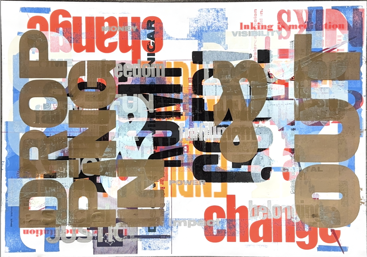 Participatory poster printing and cover image of the project publication. One of 50 unique copies, printed by MIZDRUK, Aarle-Rixtel
